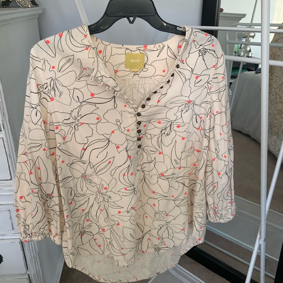 Anthropologie 3/4 button, 3/4 sleeve top - Picture 5 of 5